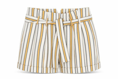 Select Womens Multicoloured Striped Polyester Sailor Shorts Size 6 Regular Zip