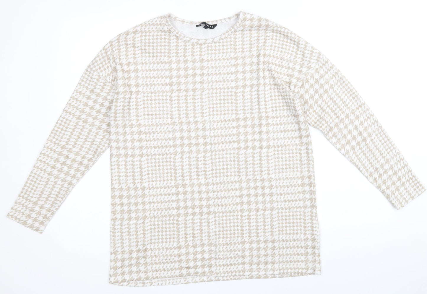 Womens UK Size 10 Peacocks Beige Pullover Jumper