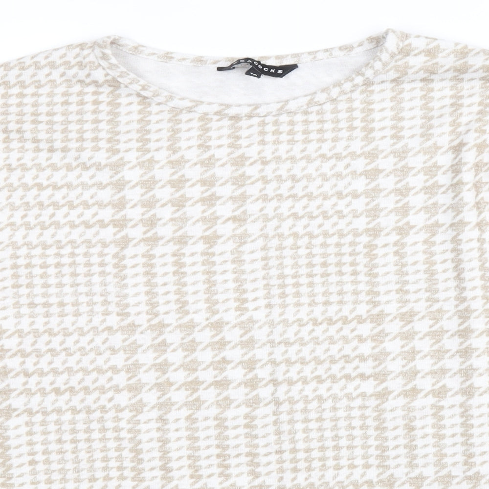Womens UK Size 10 Peacocks Beige Pullover Jumper