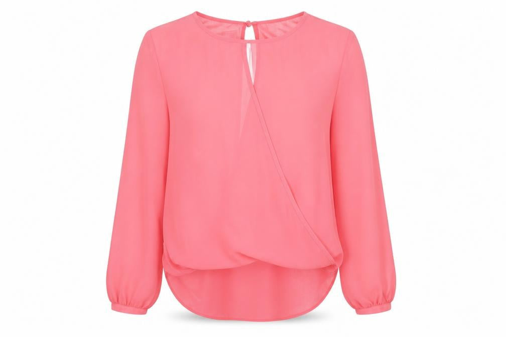 Womens UK Size 8 Topshop Pink Basic Blouse