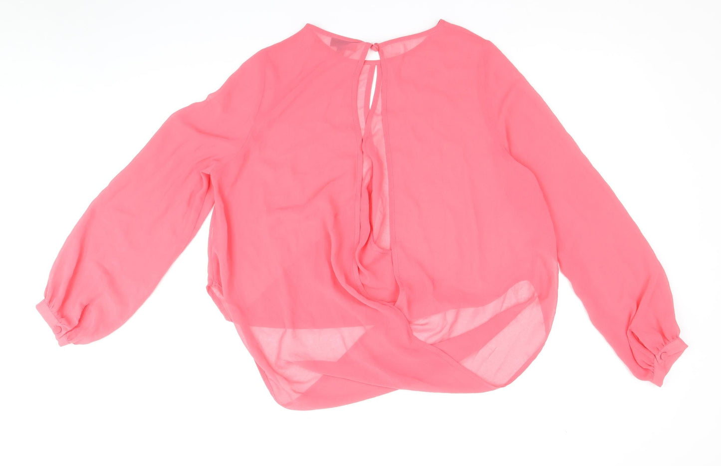 Womens UK Size 8 Topshop Pink Basic Blouse