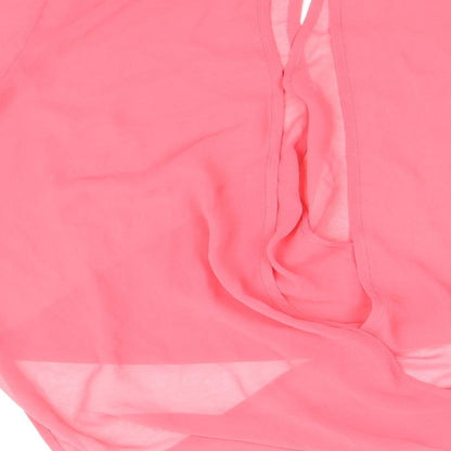 Womens UK Size 8 Topshop Pink Basic Blouse
