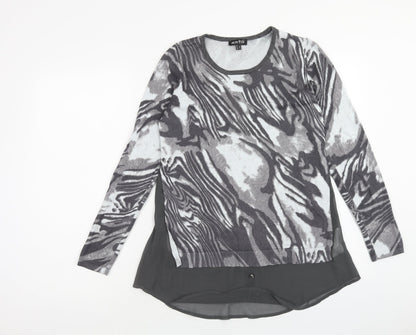 Womens UK Size 10 Marble Grey Pullover Jumper