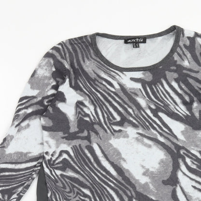 Womens UK Size 10 Marble Grey Pullover Jumper