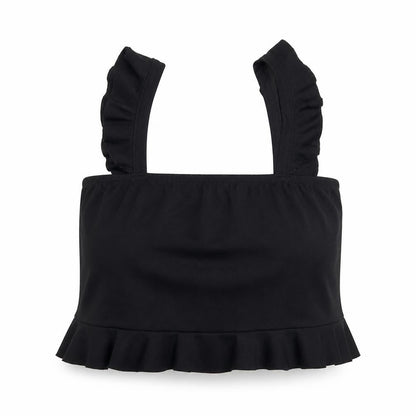 Womens UK Size 10 PRETTYLITTLETHING Black Cropped Tank
