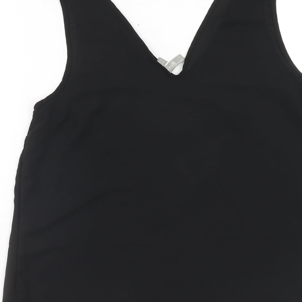Womens UK Size 14 ASOS Black Basic Tank