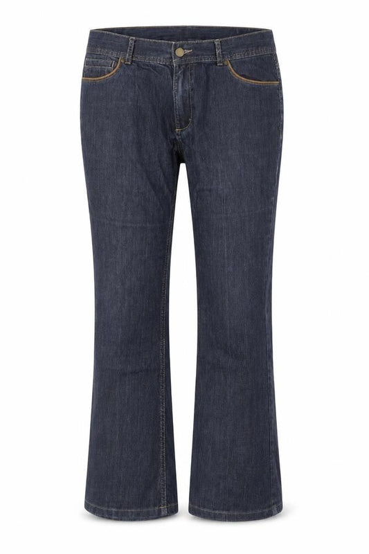 Womens UK Size 34 in Classic Regular Fit Bootcut Blue Jeans