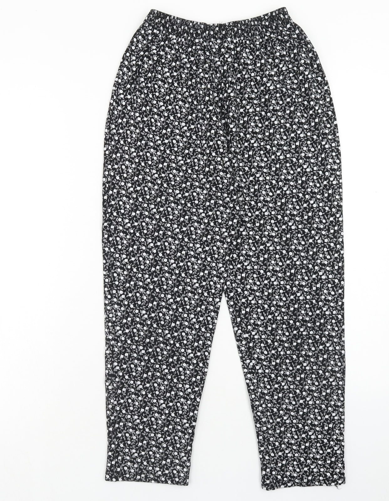 Womens UK Size S Preworn Regular Fit  Black Trousers