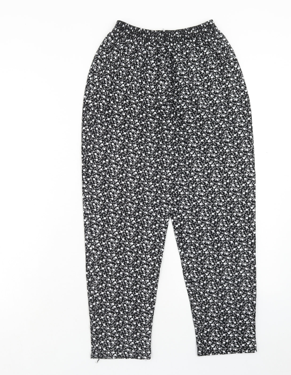 Womens UK Size S Preworn Regular Fit  Black Trousers