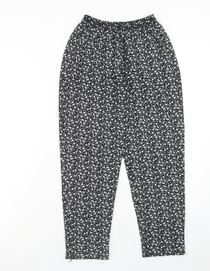 Womens UK Size S Preworn Regular Fit  Black Trousers