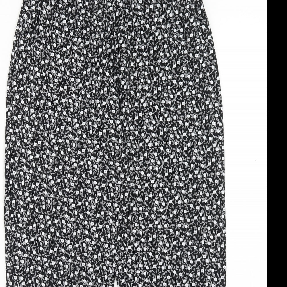 Womens UK Size S Preworn Regular Fit  Black Trousers