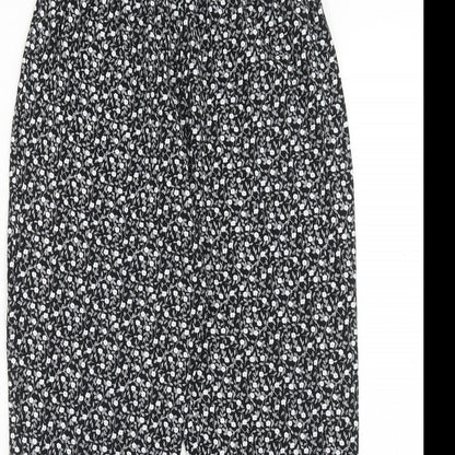Womens UK Size S Preworn Regular Fit  Black Trousers