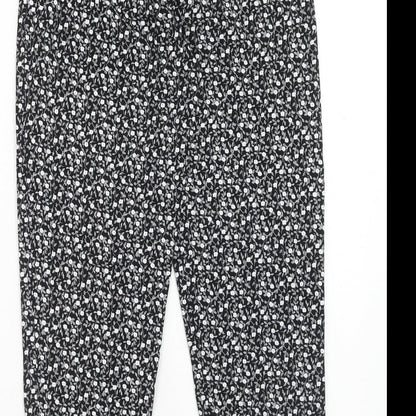 Womens UK Size S Preworn Regular Fit  Black Trousers