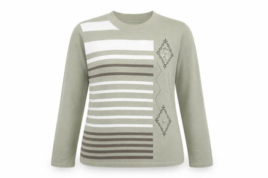 Womens UK Size XL ALEXARA Green Pullover Jumper