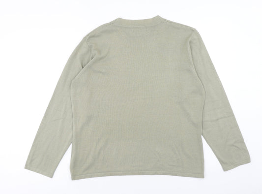 Womens UK Size XL ALEXARA Green Pullover Jumper