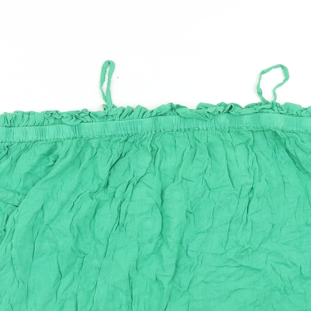 Womens UK Size 10 River Island Green Basic Blouse