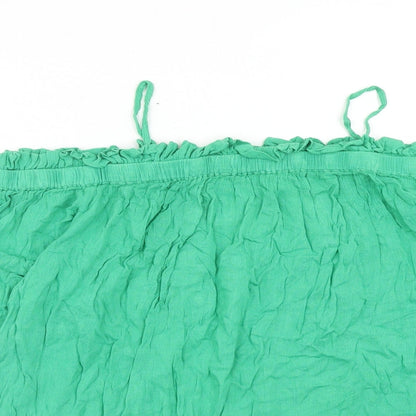 Womens UK Size 10 River Island Green Basic Blouse