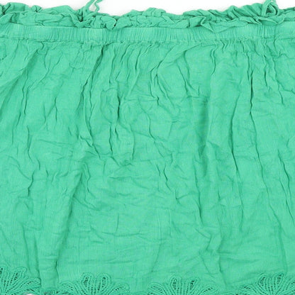 Womens UK Size 10 River Island Green Basic Blouse