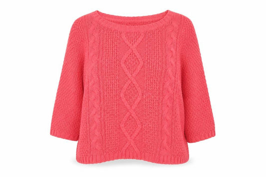 Womens UK Size 16 Papaya Pink Pullover Jumper
