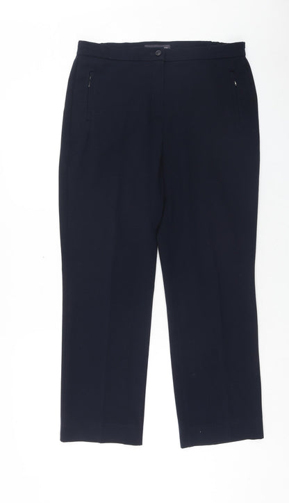 Womens UK Size 12 Marks and Spencer Slim Fit  Blue Trousers