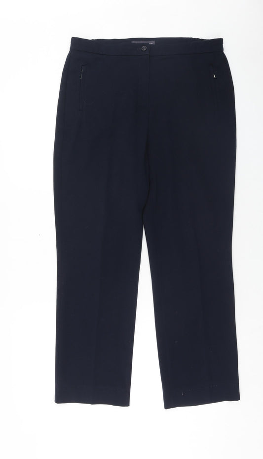 Womens UK Size 12 Marks and Spencer Slim Fit  Blue Trousers