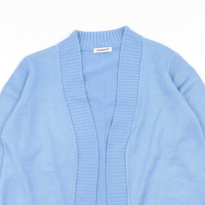 Damart Womens Blue V-Neck Acrylic Cardigan Jumper Size 10 - Size 10-12