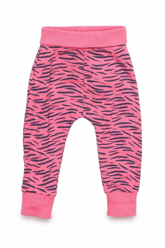 Mothercare Girls Pink Geometric Cotton Jogger Trousers Size 9-12 Months Pullover