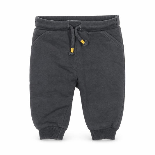 F&F Boys Grey Cotton Jogger Trousers Size 3-6 Months Drawstring