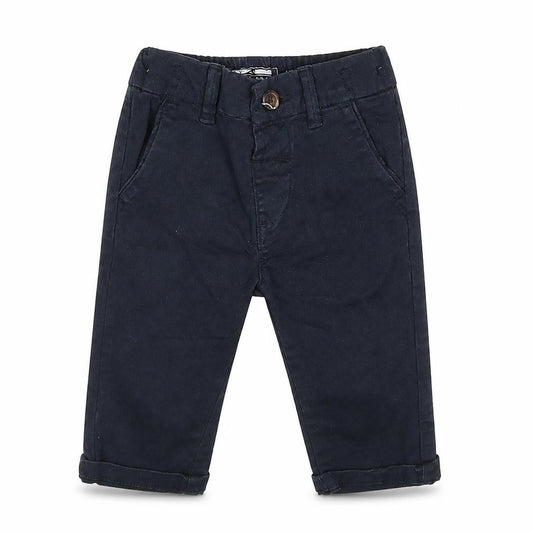 NEXT Boys Blue Cotton Capri Trousers Size 3-6 Months Button
