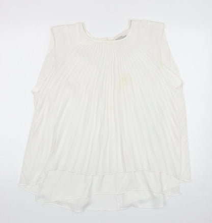 Womens UK Size 14 ASOS White Basic Tank