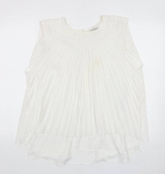 Womens UK Size 14 ASOS White Basic Tank