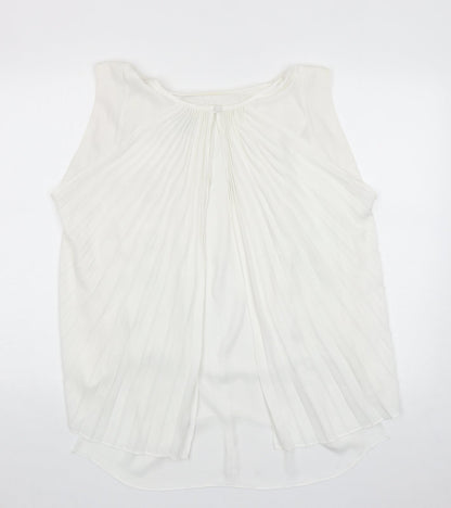 Womens UK Size 14 ASOS White Basic Tank