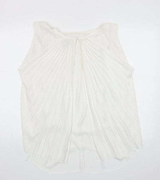 Womens UK Size 14 ASOS White Basic Tank