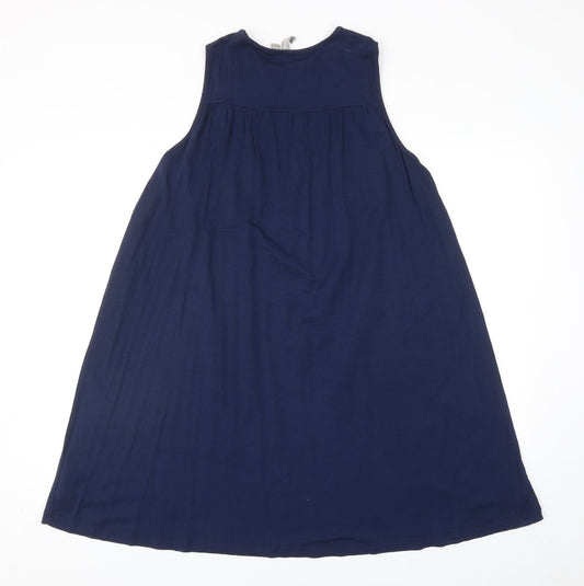 ASOS Womens Blue Polyester Shift Size 12 Round Neck Pullover