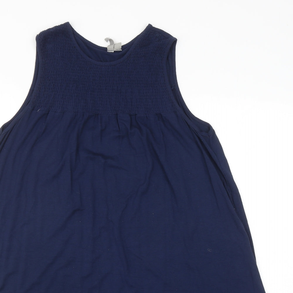 ASOS Womens Blue Polyester Shift Size 12 Round Neck Pullover