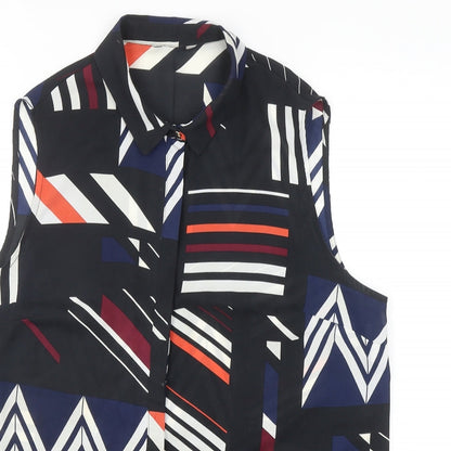 Womens UK Size 12 F&F Black Basic Blouse