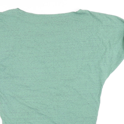 By Insomnia Womens Green Cotton T-Shirt Dress Size S Round Neck Pullover -