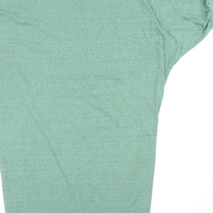 By Insomnia Womens Green Cotton T-Shirt Dress Size S Round Neck Pullover -