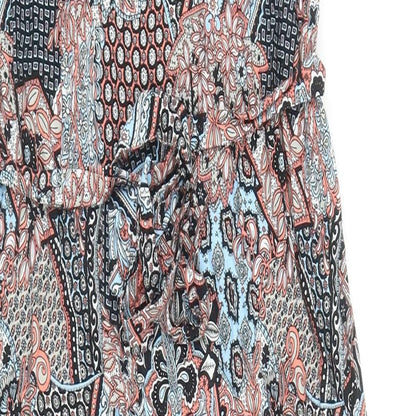 Dorothy Perkins Womens Multicoloured Geometric Polyester Maxi Size 8 Scoop Neck Pullover