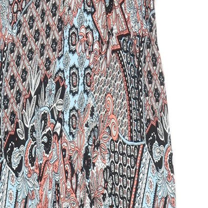 Dorothy Perkins Womens Multicoloured Geometric Polyester Maxi Size 8 Scoop Neck Pullover