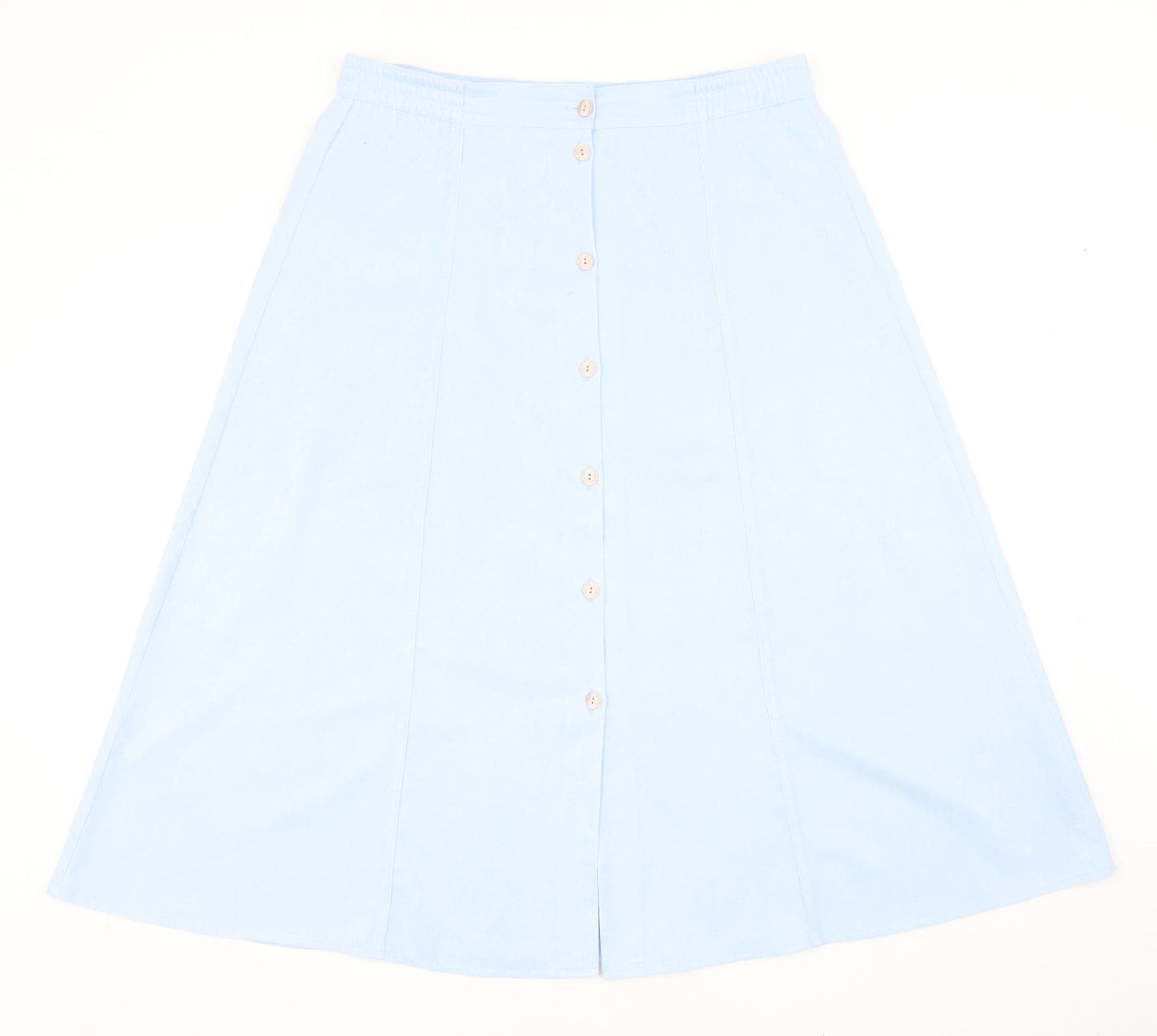 Miss Sukkimani Womens Blue Polyester Swing Skirt Size 16 Button