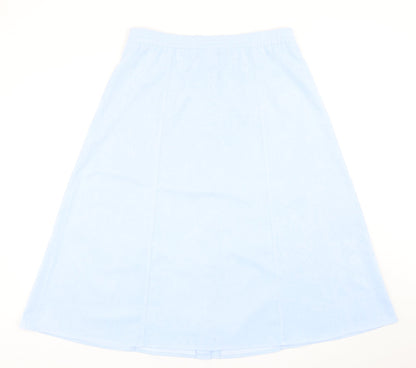 Miss Sukkimani Womens Blue Polyester Swing Skirt Size 16 Button