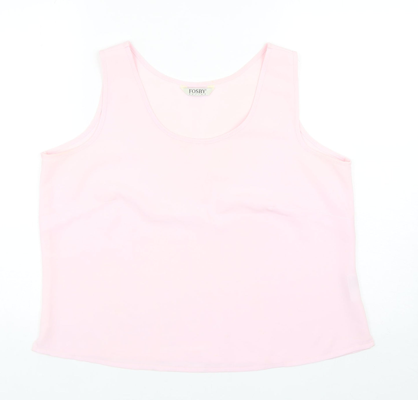Womens UK Size 16 Fosby Pink Basic Tank