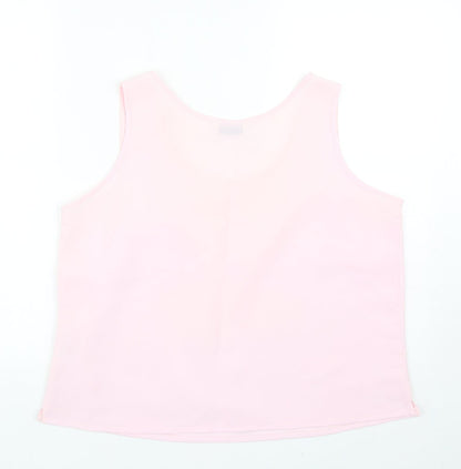 Womens UK Size 16 Fosby Pink Basic Tank
