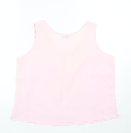 Womens UK Size 16 Fosby Pink Basic Tank