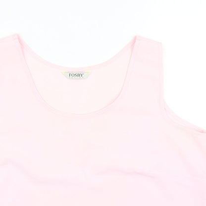 Womens UK Size 16 Fosby Pink Basic Tank