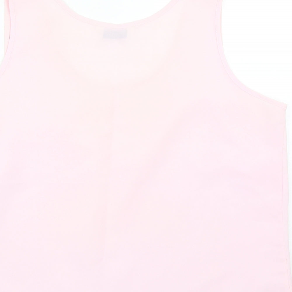 Womens UK Size 16 Fosby Pink Basic Tank