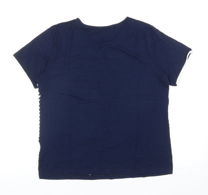Womens UK Size M Just Elegance Blue Basic T-Shirt