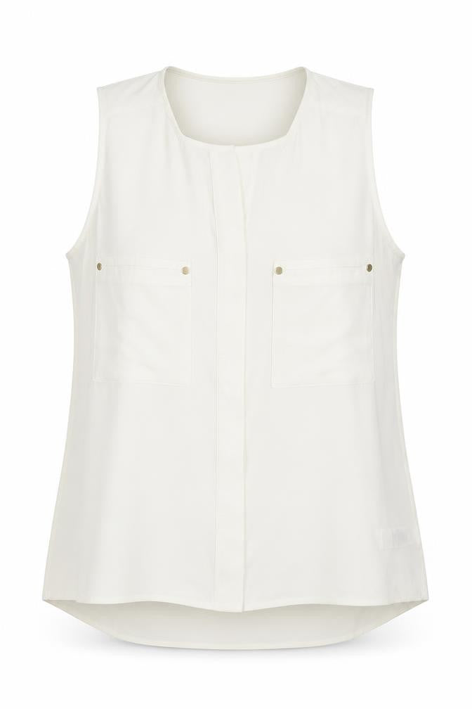 Womens UK Size 12 NEXT Ivory Basic Blouse