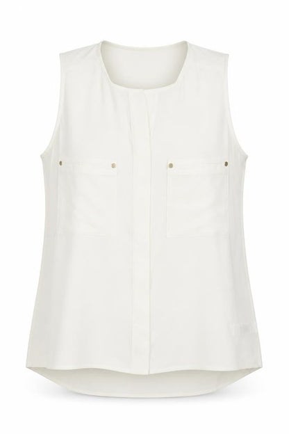 Womens UK Size 12 NEXT Ivory Basic Blouse